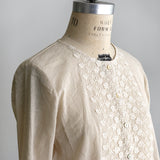 コットンワッシャーチュールlacyカーディガン