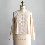 コットンワッシャーチュールlacyカーディガン