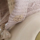 タスマニアウールlacyーtieフード帽