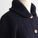 〔各色1点のみ！再入荷なし〕タスマニアウールkint ショールカラーカーディガン