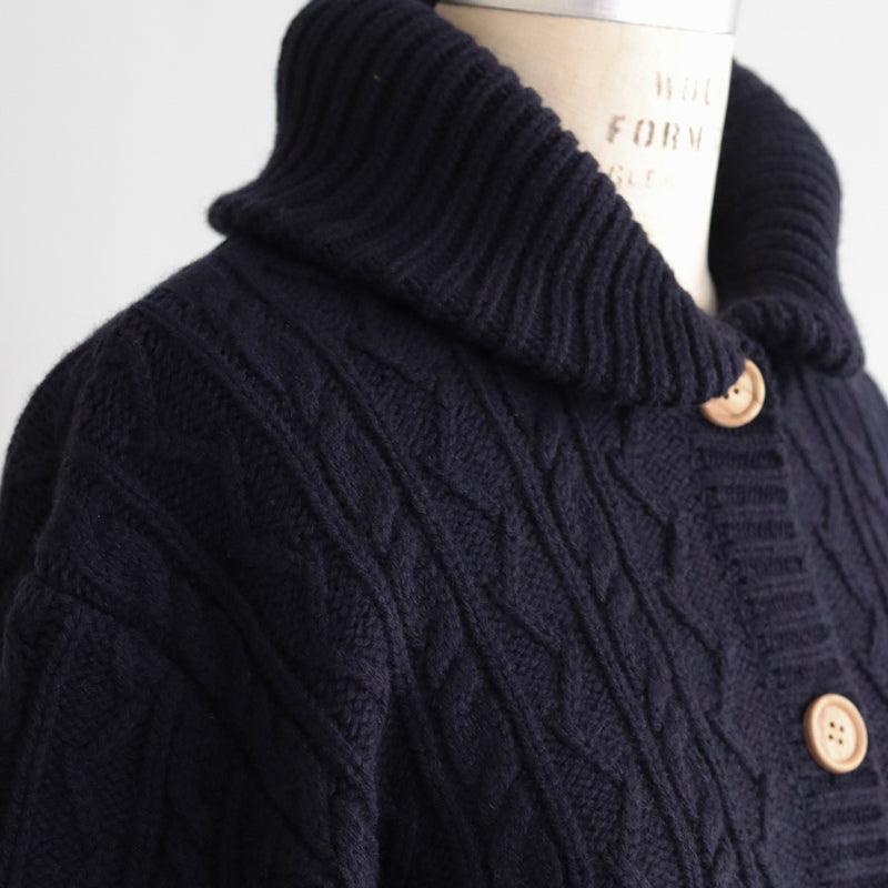 〔各色1点のみ！再入荷なし〕タスマニアウールkint ショールカラーカーディガン