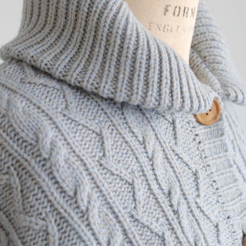 〔各色1点のみ！再入荷なし〕タスマニアウールkint ショールカラーカーディガン