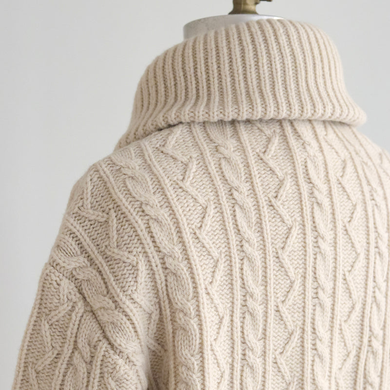 〔各色1点のみ！再入荷なし〕タスマニアウールkint ショールカラーカーディガン