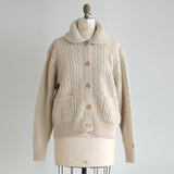 〔各色1点のみ！再入荷なし〕タスマニアウールkint ショールカラーカーディガン