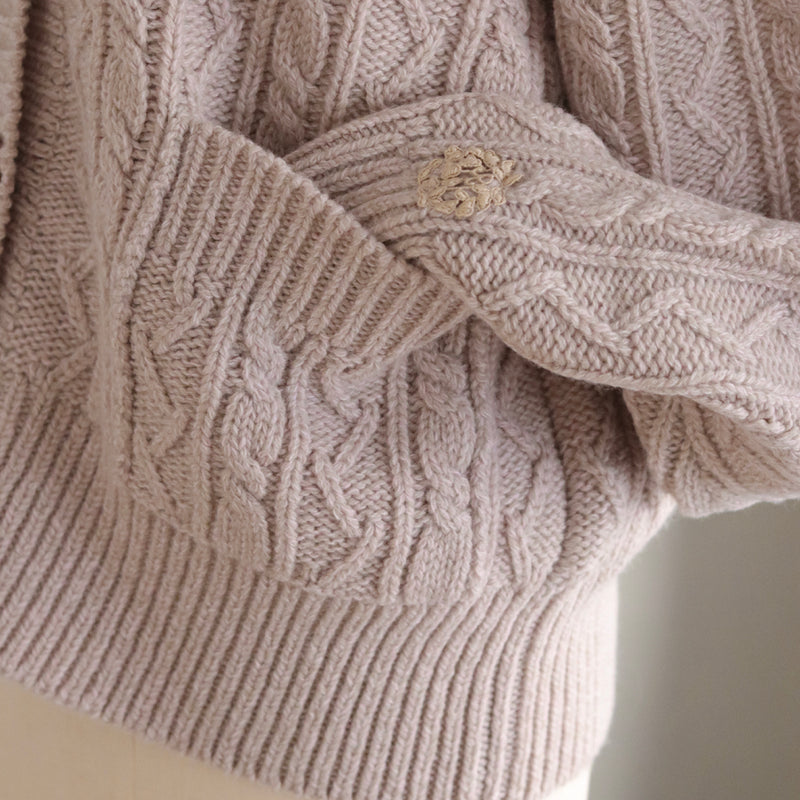 〔各色1点のみ！再入荷なし〕タスマニアウールkint ショールカラーカーディガン