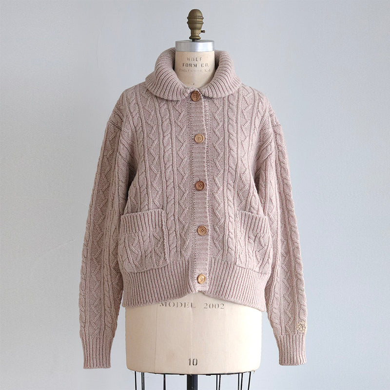 〔各色1点のみ！再入荷なし〕タスマニアウールkint ショールカラーカーディガン