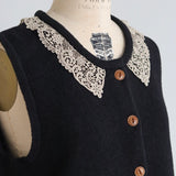 ブークレknit lacyカラーベスト