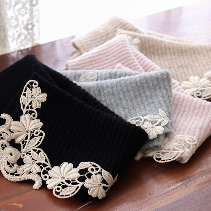 ブークレknit lacyネックウォーマー