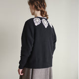 ブークレknit レースエンブレムカーディガン