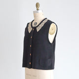 ブークレknit lacyカラーベスト