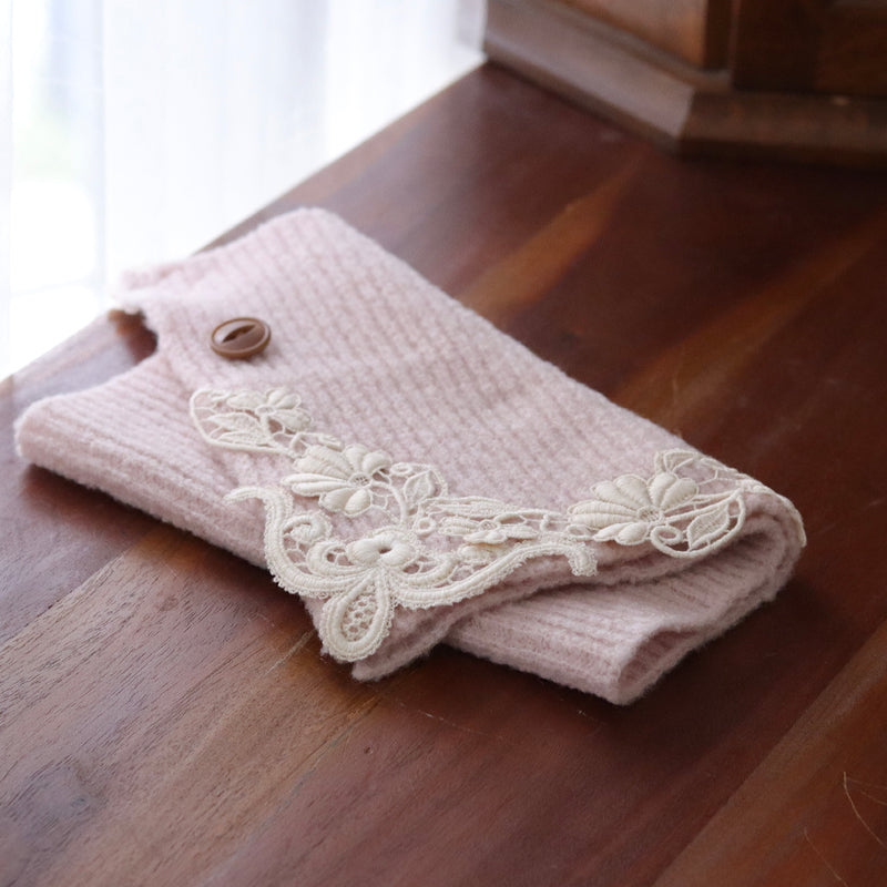 ブークレknit lacyネックウォーマー