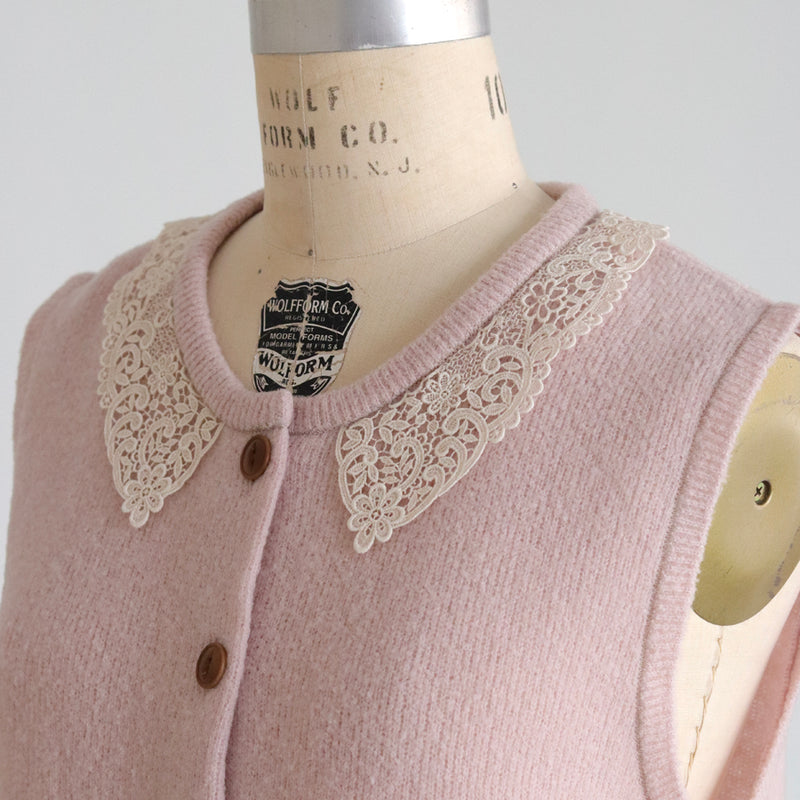 ブークレknit lacyカラーベスト