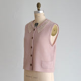 ブークレknit lacyカラーベスト
