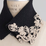 ブークレknit lacyネックウォーマー