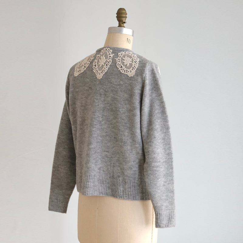 ブークレknit レースエンブレムカーディガン
