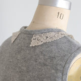 ブークレknit lacyカラーベスト