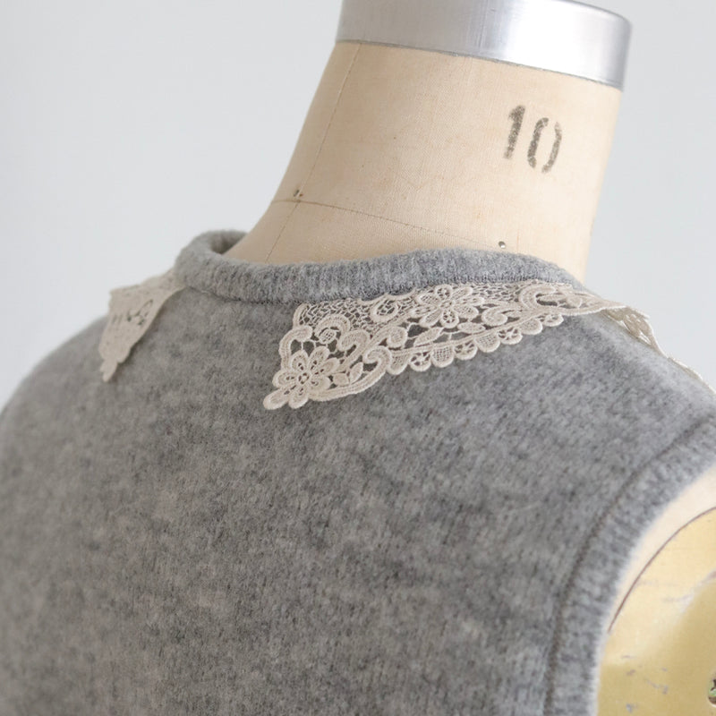 ブークレknit lacyカラーベスト