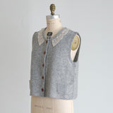 ブークレknit lacyカラーベスト