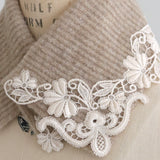 ブークレknit lacyネックウォーマー