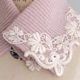 ブークレknit lacyネックウォーマー
