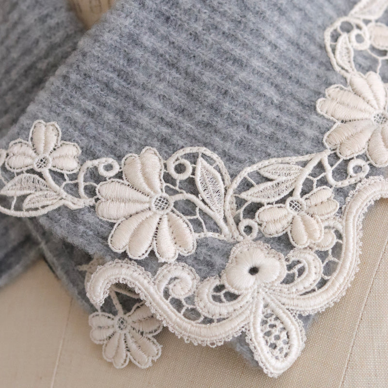 ブークレknit lacyネックウォーマー