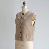 ブークレknit lacyカラーベスト