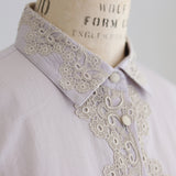 [Expected to ship in late August 2023] 60 Organic Cotton lacy Blouse [Currently accepting reservations]