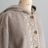 ウールシャギーlacyフーディーコート