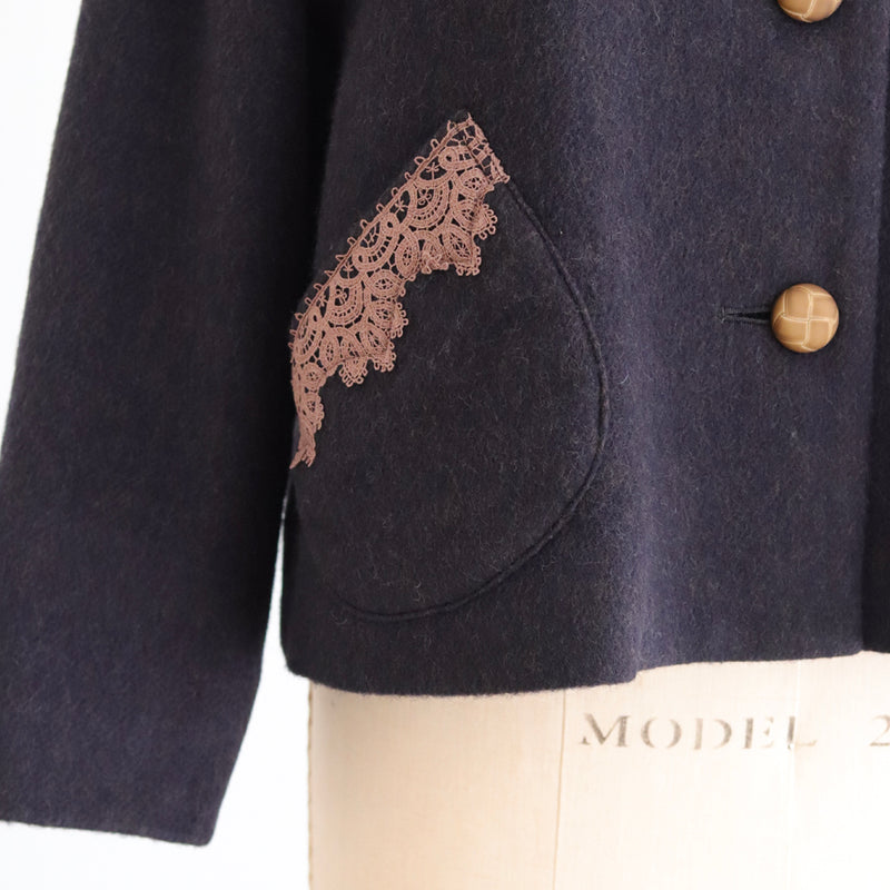 ウールシャギーショールカラーコート