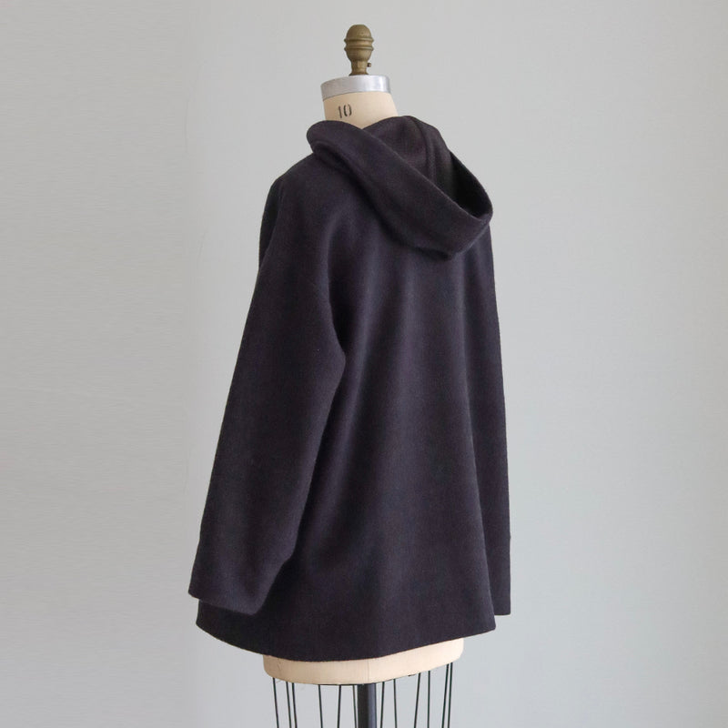 ウールシャギーlacyフーディーコート