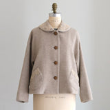 ウールシャギーショールカラーコート