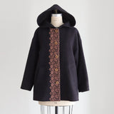 ウールシャギーlacyフーディーコート