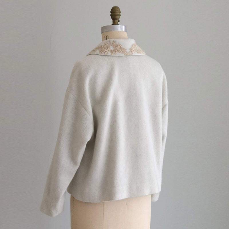 ウールシャギーショールカラーコート