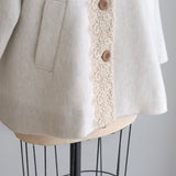 ウールシャギーlacyフーディーコート