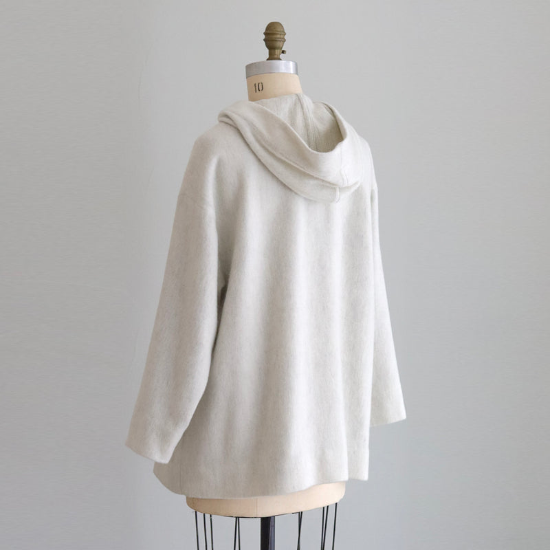 ウールシャギーlacyフーディーコート