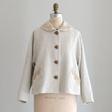 ウールシャギーショールカラーコート