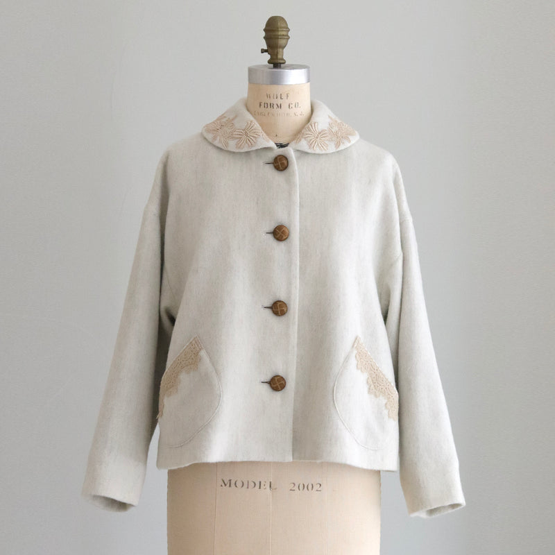 ウールシャギーショールカラーコート