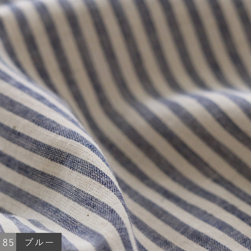 [Scheduled to arrive in late February 2024] Cotton linen striped blouse [Now accepting reservations]