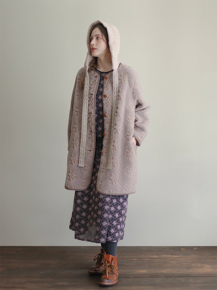 もこもこクロスステッチ刺繍コート – REI THE LACES CHAMBER