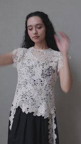 時を重ねたベージュレースのFillageブラウス / Coco Ivory Fillage Collection 2027