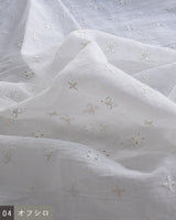 〔No.9452〕綿ボイル花しるべ刺繍スカート【2027年4月上旬入荷予定】