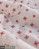 〔No.9452〕綿ボイル花しるべ刺繍スカート【2027年4月上旬入荷予定】