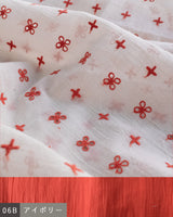 〔No.9450〕綿ボイル花しるべ刺繍フレンチブラウス【2027年4月上旬入荷予定】