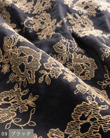 〔No.9415〕綿シルク花影刺繍ワンピース【2027年4月中旬入荷予定】