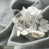 〔No.9347〕ウールテレココラージュ袖ボトルネックインナー【2026年9月中旬入荷予定】