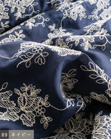 〔No.9416〕綿シルク花影刺繍ノースリーブワンピース【2027年4月中旬入荷予定】