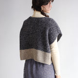 〔No.9330〕ベビーアルパカknitツートンベスト【2026年9月下旬入荷予定】