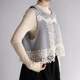 〔No.9327〕ウールガーゼベスト【2026年10月下旬入荷予定】