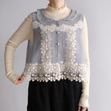 〔No.9327〕ウールガーゼベスト【2026年10月下旬入荷予定】