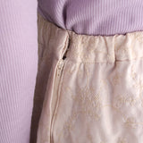 〔No.9316〕花ふたえ刺繍スカート【2026年9月下旬入荷予定】